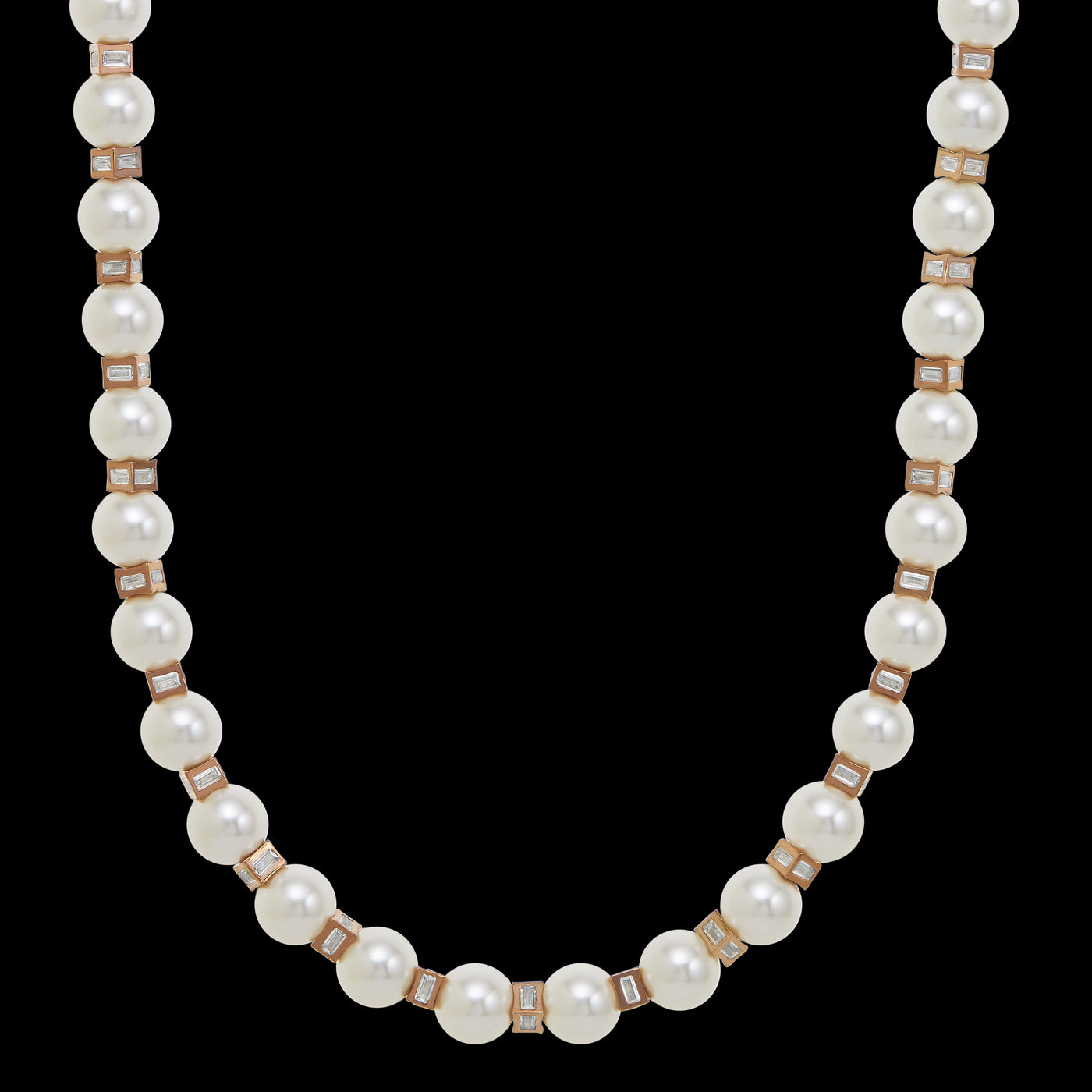 Pearl baguette necklace