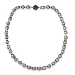 GREY PEARL BAGUETTE NECKLACE